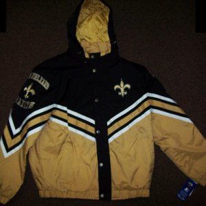 NEW ORLEANS SAINTS STARTER Full Zip Hooded Jacket 3X 4X 5X 6X